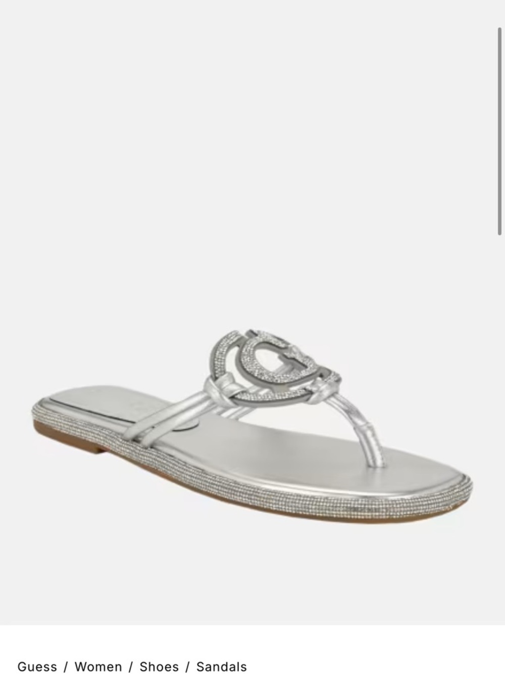Guess Saima Rhinestone Signature Sandals - Picture 6 of 8